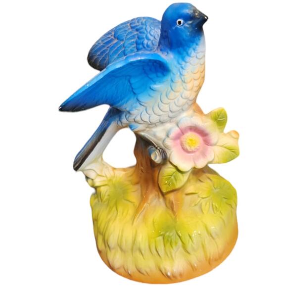 Vintage Porcelain Bluebird Rotating Music Box Chadwick Miller Japan 1972 - Picture 2 of 4